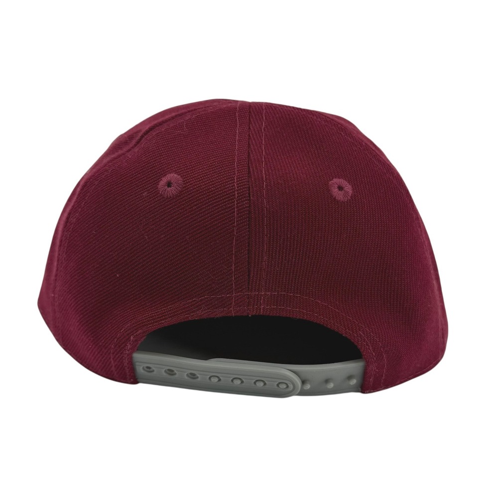 BinkyBro Skate Co Infant Snapback Hat Burgundy Grey Flat Brim Adjustable Cap - Picture 3 of 5